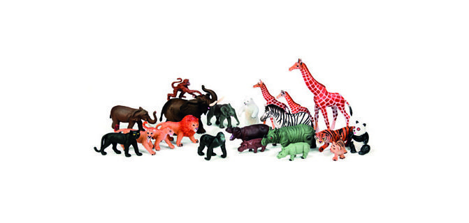 Juego miniland animales granja y selva 30 figuras