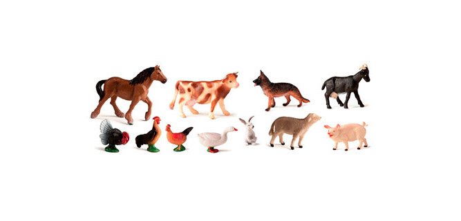 Juego Miniland animales granja 11 figuras