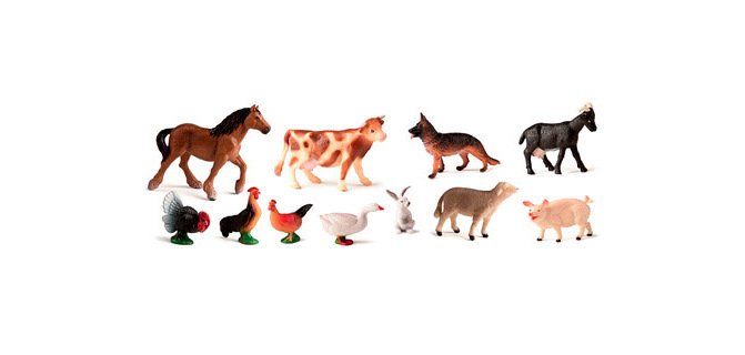 Juego Miniland animales granja 11 figuras