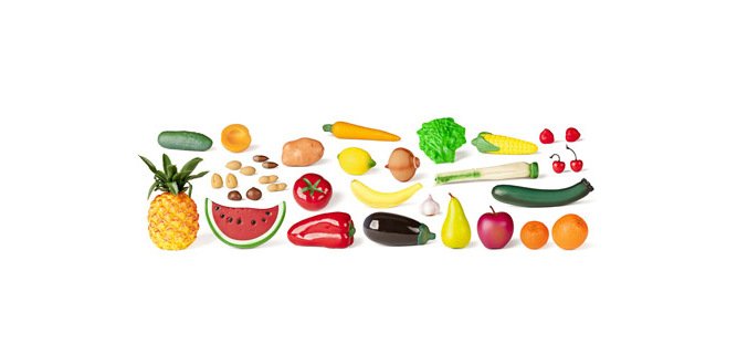Juego Miniland frutas hortalizas y frutos secos 