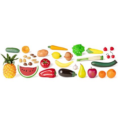 Juego Miniland frutas hortalizas y frutos secos