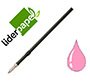 Recambio boligrafo liderpapel gummy touch retractil 1,0 mm tinta rosa bolsa de 10 unidades