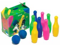 Bolo amaya de polietileno alto 26 cm incluye 8 bolos y 2 pelotas