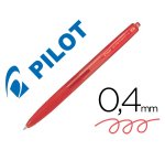 Boligrafo pilot super grip g rojo retractil sujecion de caucho tinta base de aceite