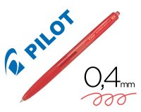 Boligrafo pilot super grip g rojo retractil sujecion de caucho tinta base de aceite