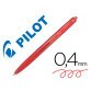 Boligrafo pilot super grip g rojo retractil sujecion de caucho tinta base de aceite