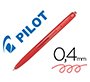 Boligrafo pilot super grip g rojo retractil sujecion de caucho tinta base de aceite
