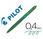 Boligrafo pilot super grip g verde retractil sujecion de caucho tinta base de aceite