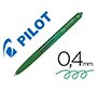 Boligrafo pilot super grip g verde retractil sujecion de caucho tinta base de aceite