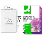 Paquete de 100 fundas de plastificar A6 q-connect 105 x 148 mm 125 micras