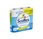 Papel higienico scottex megarrollo doble largo 2 capas paquete de 9 rollos