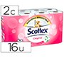 Papel higienico scottex original 2 capas paquete de 16 rollos 17,7 m