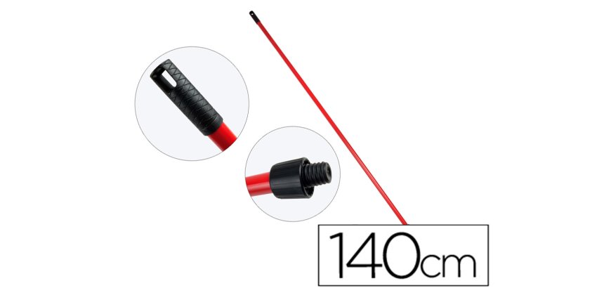 Palo de escoba o fregona metal universal con adaptador sp 140 cm