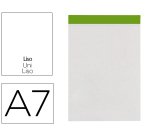 Bloc notas liderpapel liso a7 80 hojas 60 g/m2 perforado sin tapa