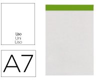 Bloc notas liderpapel liso a7 80 hojas 60 g/m2 perforado sin tapa