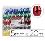 Cinta fantasia liderpapel barrilete 5 mm x 20 m colores metalizados surtidos
