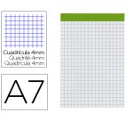 Bloc notas liderpapel cuadro 4 mm a7 80 hojas 60 g/m2 perforado sin tapa