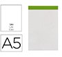 Bloc notas liderpapel liso a5 80 hojas 60 g/m2 perforado sin tapa