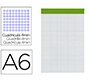 Bloc notas liderpapel cuadro 4 mm a6 80 hojas 60 g/m2 perforado sin tapa