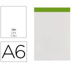Bloc notas liderpapel liso a6 80 hojas 60 g/m2 perforado sin tapa