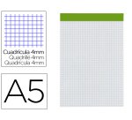 Bloc notas liderpapel cuadro 4 mm a5 80 hojas 60 g/m2 perforado sin tapa