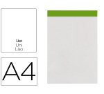 Bloc notas liderpapel liso a4 80 hojas 60 g/m2 perforado sin tapa