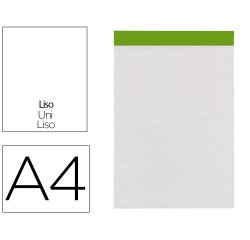 Bloc notas liderpapel liso a4 80 hojas 60 g/m2 perforado sin tapa