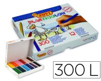 Lapices cera jovi plasticolor caja de 300 unidades 25 colores surtidos