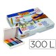 Lapices cera jovi plasticolor caja de 300 unidades 25 colores surtidos