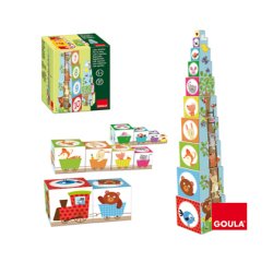 Juego Diset didácticos cubos apilables figuras del bosque