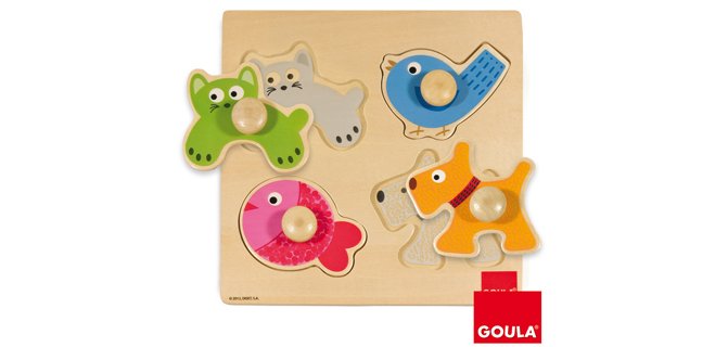 Puzle diset animales domesticos 4 piezas