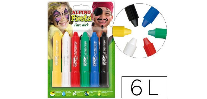 Barra maquillaje face stick 6 colores surtidos
