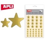 Gomets Apli estrella metal bolsa con 3 hojas