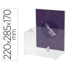 Buzon de sugerencias archivo 2000 con cerradura y 2 llaves poliestireno transparente 170x220x285 mm