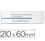 Identificador mural archivo 2000 portanombre con adhesivo trasero en poliestireno transparente 210x60 mm