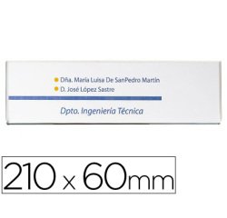 Identificador mural archivo 2000 portanombre con adhesivo trasero en poliestireno transparente 210x60 mm