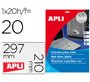 Etiqueta adhesiva apli 10071 metalizada 210x297 mm para fotocopiadora laser caja 20 hojas