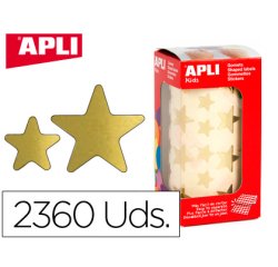 Gomets apli estrella oro rollo de 2360 unidades