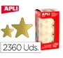 Gomets apli estrella oro rollo de 2360 unidades