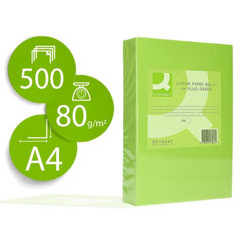 Papel de color 80 g Q-connect - Paquete de 500 hojas