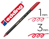 Rotulador edding punta fibra 1200 rojo metalizado n 72 punta redonda 1-3 mm
