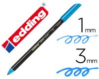 Rotulador edding punta fibra 1200 azul metalizado n 73 punta redonda 1-3 mm