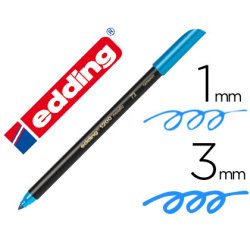 Rotulador edding punta fibra 1200 azul metalizado n 73 punta redonda 1-3 mm