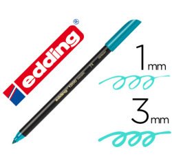 Rotulador edding punta fibra 1200 verde metalizado n 74 punta redondo 0,5 mm