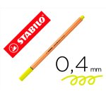 Rotulador stabilo punta de fib ra point 88 amarillo neon punta fina 0,4mm