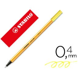 Rotulador stabilo punta de fib ra point 88 amarillo neon punta fina 0,4mm