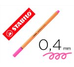 Rotulador stabilo punta de fib ra point 88 rosa neon punta fina 0,4mm