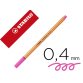 Rotulador stabilo punta de fib ra point 88 rosa neon punta fina 0,4mm