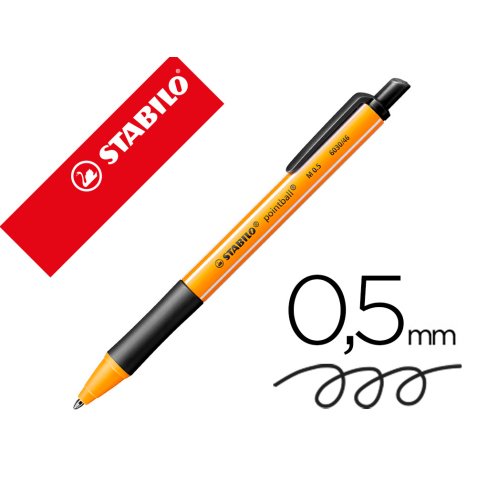 Boligrafo stabilo pointball 0,5 mm negro