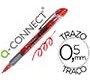 Rotulador q-connect roller ball rojo 0,5 mm